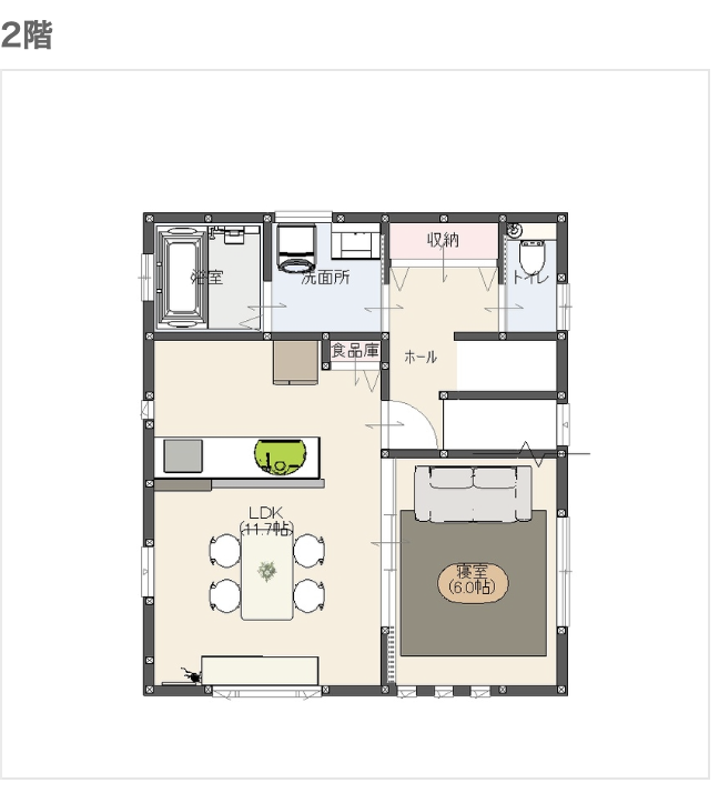 1000万円台で建てられた注文住宅の間取り画像