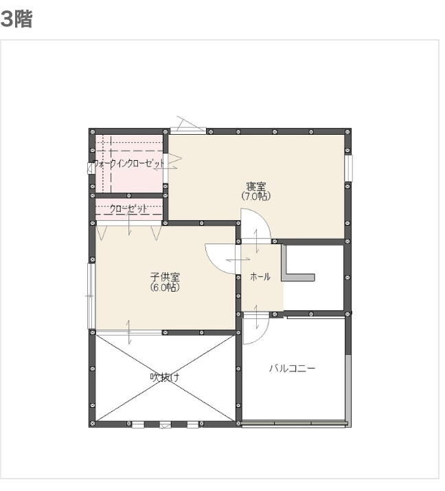 1000万円台で建てられた注文住宅の間取り画像