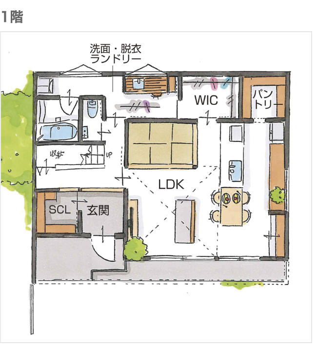 2000万円の注文住宅間取り画像