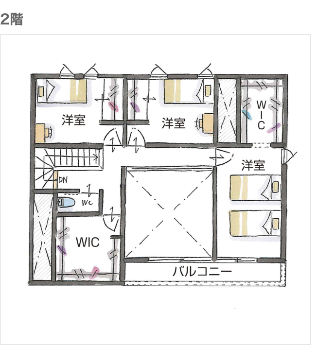 2000万円の注文住宅間取り画像